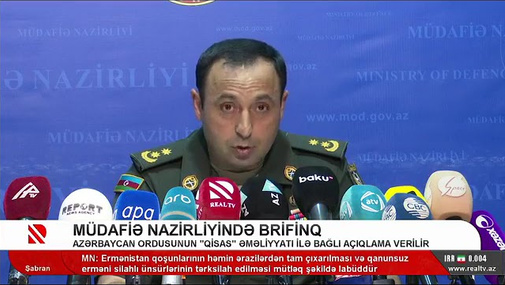 Müdafiə Nazirliyi brifinq keçirdi - "Qisas" əməliyyatının detalları açıqlandı