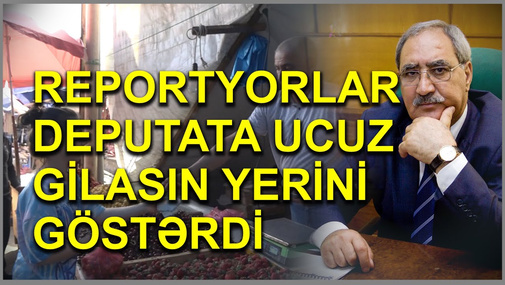 Reportyorlar deputata ucuz gilasın yerini göstərdi