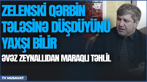 Zelenski Qərbin tələsinə düşdüyünü yaxşı bilir - Əvəz Zeynallıdan maraqlı təhlil