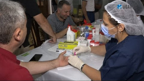 Aşura mərasimi və qanvermə aksiyası keçirilən “Göy məscid”dən Reportaj