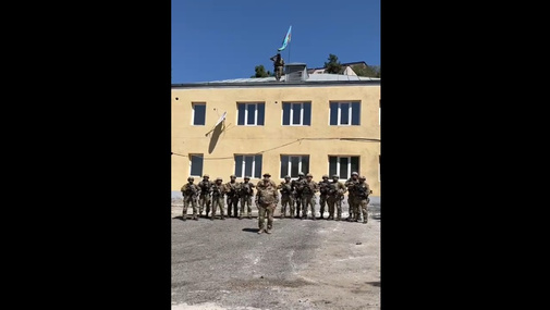 Laçın şəhərində Azərbaycan bayrağı qaldırıldı