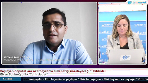 Paşinyan deputatlara söz verdi: "Sülh müqaviləsi imzalayacam" - Elxan Şahinoğlu ilə "Canlı debat"