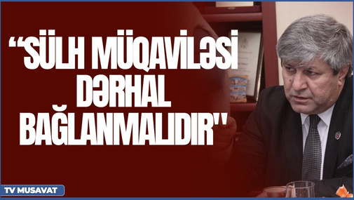Əvəz Zeynallı: "Bizim vaxtımız yoxdu, sülh müqaviləsi dərhal bağlanmalıdır"