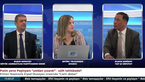 Deputatla müxalif partiya sədri arasında "atışma" - "Putini müdafiə etməyin..."