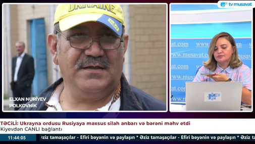 TƏCiLİ: Ukrayna ordusu Rusiyaya məxsus silah anbarı və bərəni məhv etdi - Kiyevdən CANLI bağlantı