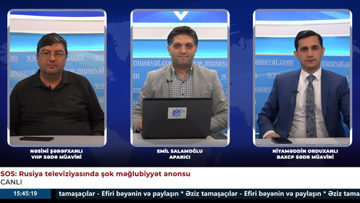 SOS: Rusiya televiziyasında şok məğlubiyyət anonsu - CANLI