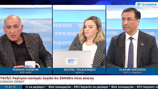 "Mən İlham Əliyevi yox, sizi tənqid edirəm" - Efirdə gərginlik