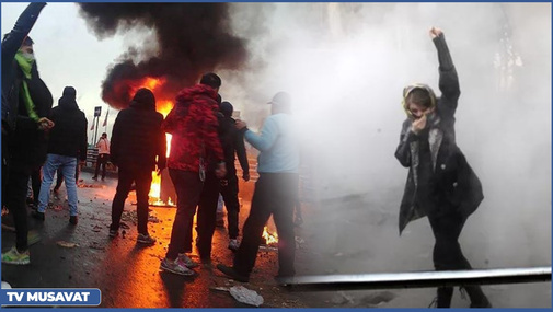 Tehranda DƏHŞƏT: evlərə girib GÜLLƏLƏYİRLƏR, tonqallar qalanır, barrikadalar qurulur...- "Ana Xəbər"