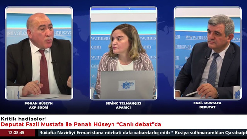 Pənah Hüseyn Fazil Mustafa mübahisəsi: "Siz burada dövlət kimi danışmayın"