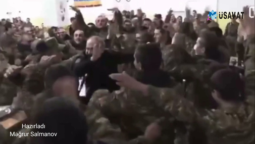Paşinyan əsgərlərlə rəqs elədi - ermənilər üsyan püskürdü