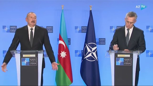 NATO tribunasında! Prezident İlham Əliyev Brüsseldə də "Zəngəzur dəhlizi" dedi və israr etdi!