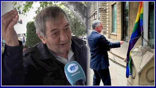 “O bayrağı səfirliyin içində assınlar” – Sakinlərdən LGTB bayrağına ETİRAZ