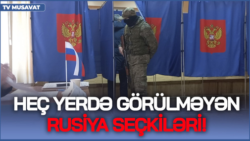 Heç yerdə görülməyən Rusiya seçkiləri! - Əli silahlı xüsusi təyinatlılar səs verənlərə belə müdaxilə etdi