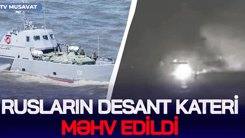 BU DƏQİQƏ! Krım da VURULDU, rusların desant kateri məhv edildi – CANLI