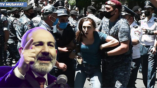 BU AN! Paşinyan HÜCUM ƏMRİ verdi: Küçədə TOQQUŞMALAR gedir, polisə butulkalar atıldı - CANLI