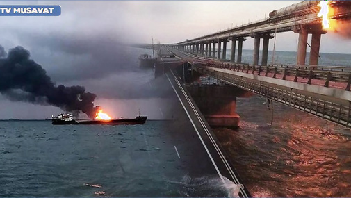 SON DƏQİQƏ: Rusların Krımda iki gəmisi VURULDU, körpüyə HÜCUM hazırlanır – “Ana Xəbər”