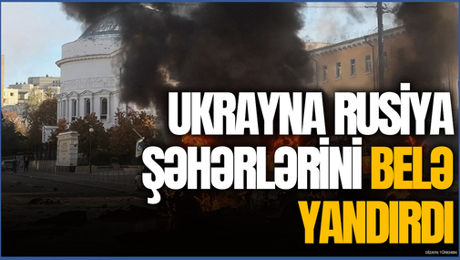 Ukrayna Rusiya şəhərlərini BELƏ YANDIRDI - Yanacaq və silah anbarları OD İÇİNDƏ