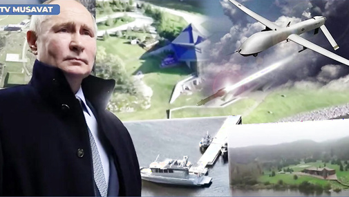 Krıma ŞİDDƏTLİ HÜCUM: Rusiyanın milyonluq 2 təyyarəsi VURULDU, 3 vilayət OD İÇİNDƏ